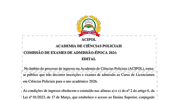 Edital ACIPOL 2026: Baixe o Documento Oficial de Vagas e Exames de Admissão